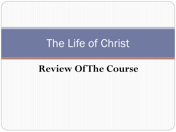 the life of christ