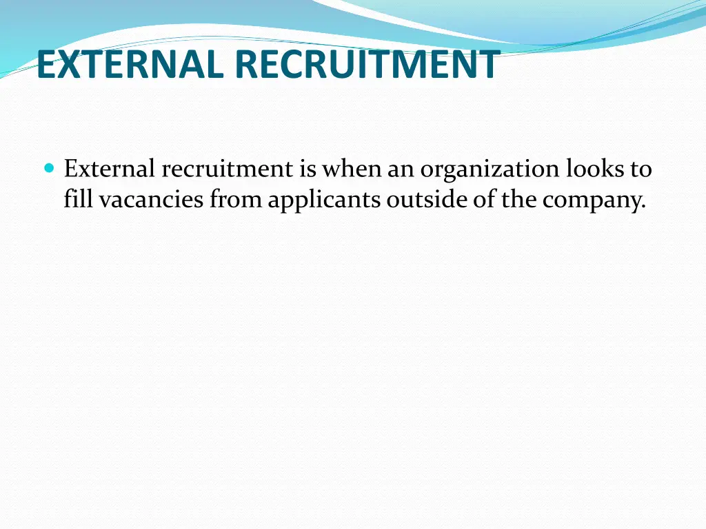 external recruitment