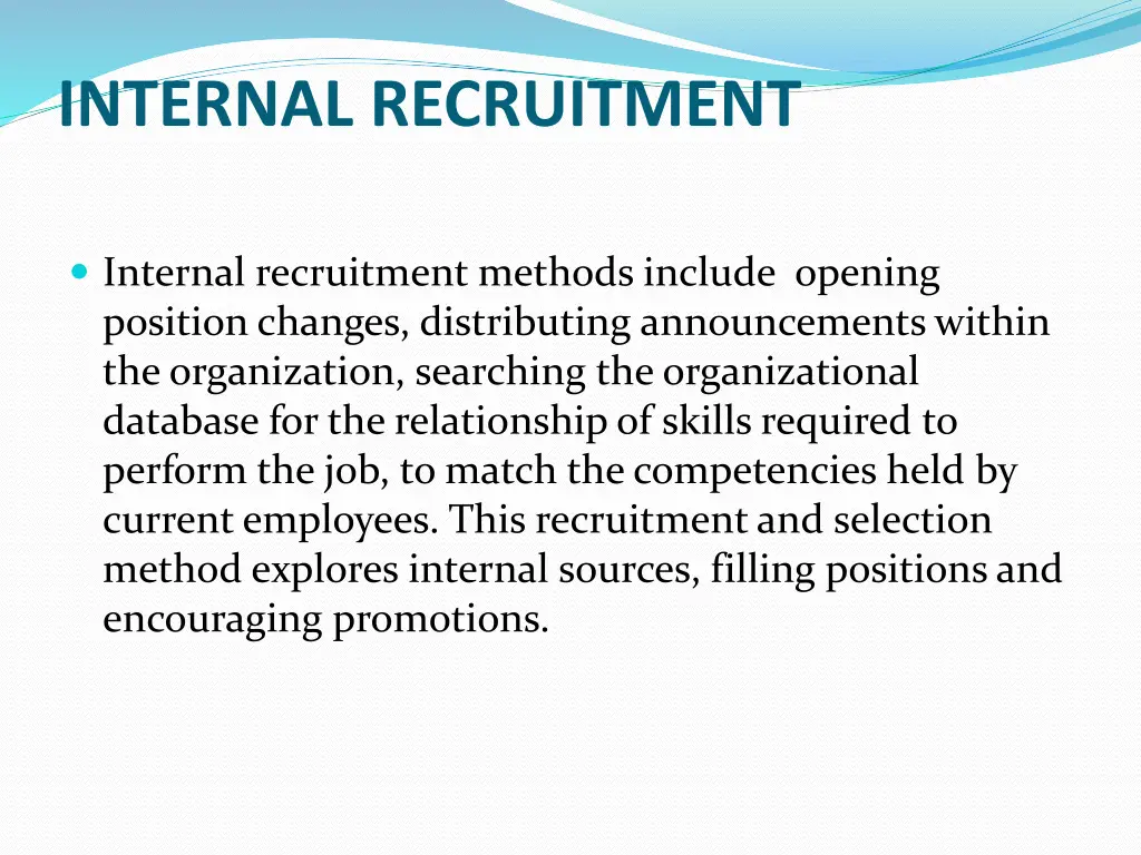 internal recruitment