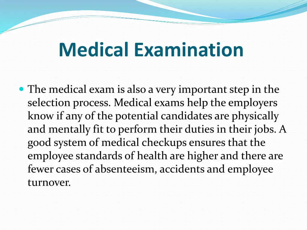 medical examination