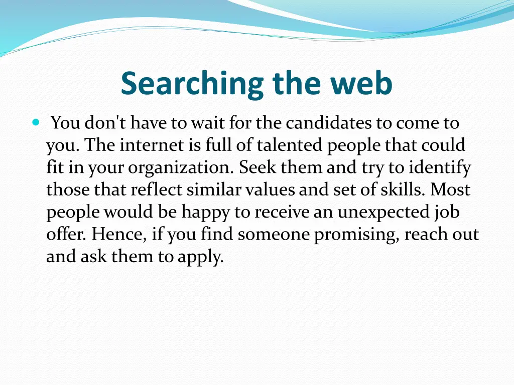 searching the web