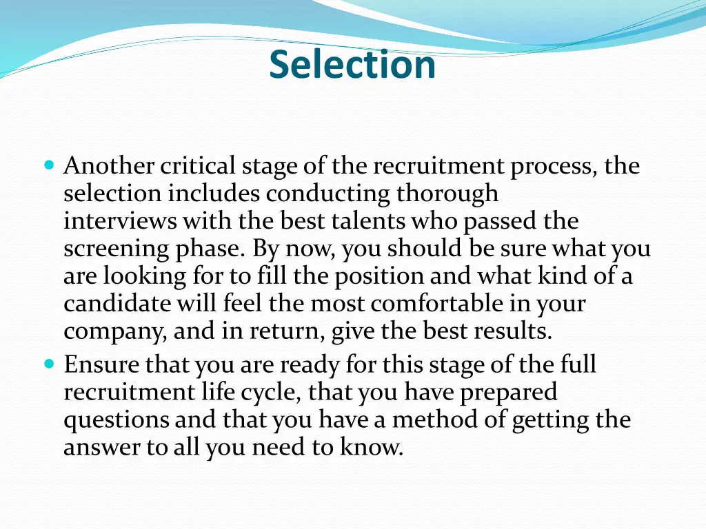 selection