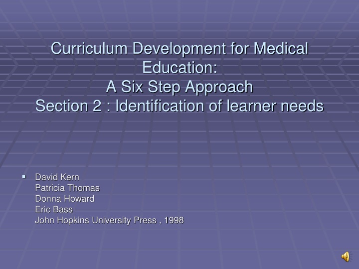 curriculum development for medical education