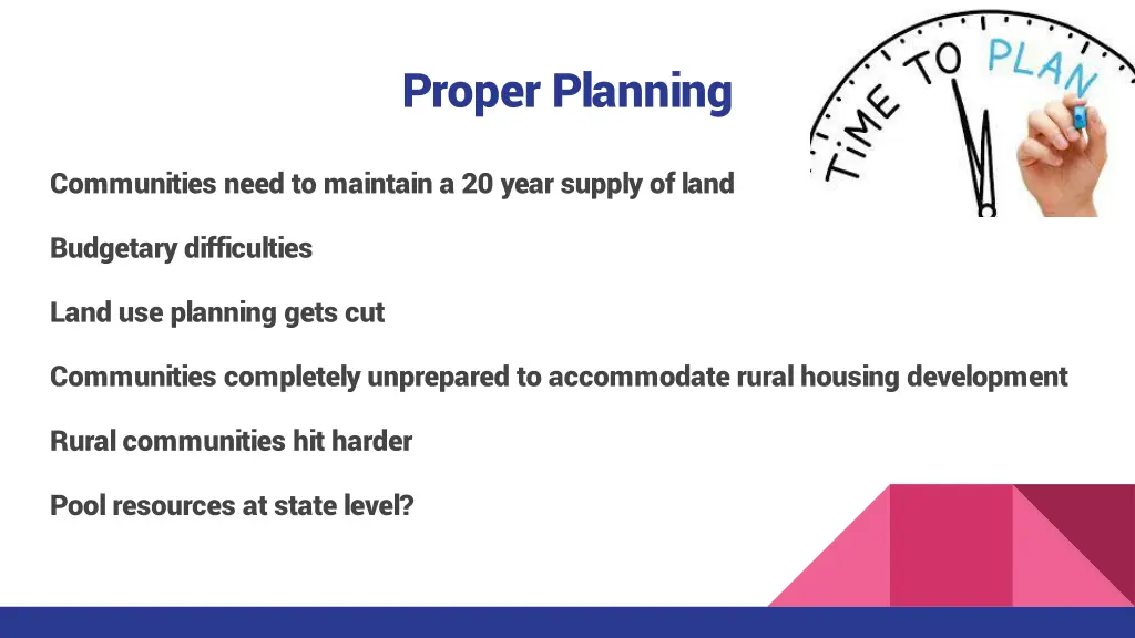 proper planning