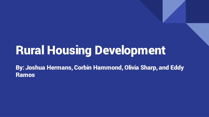 rural housing development