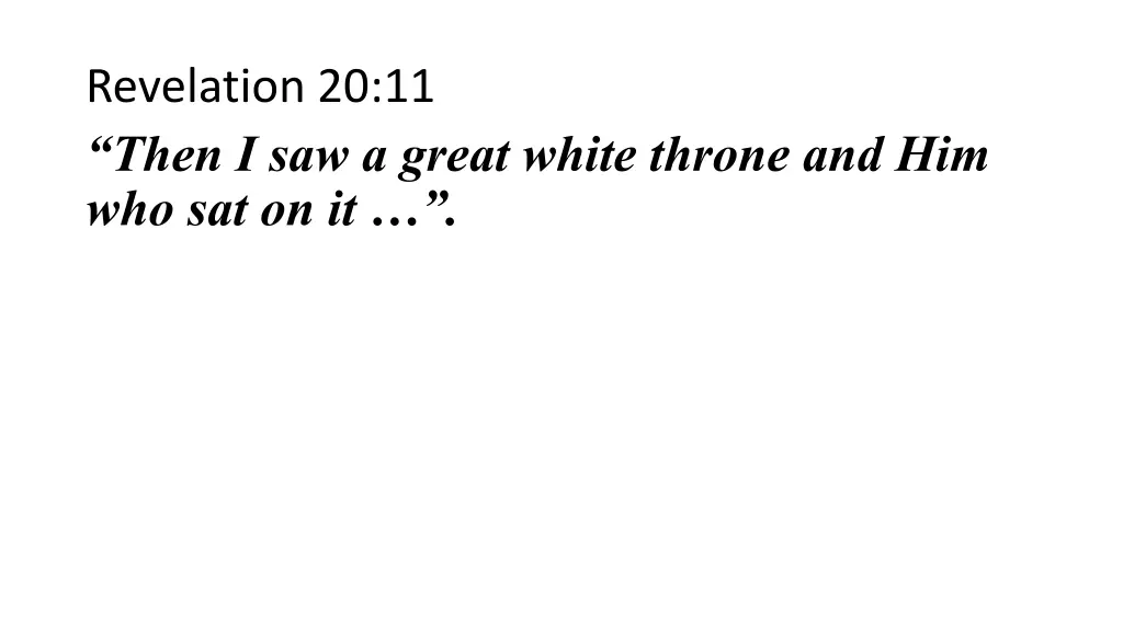 revelation 20 11 then i saw a great white throne 1