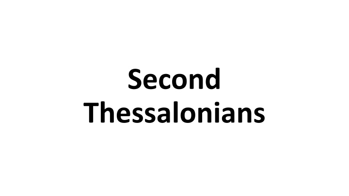second thessalonians