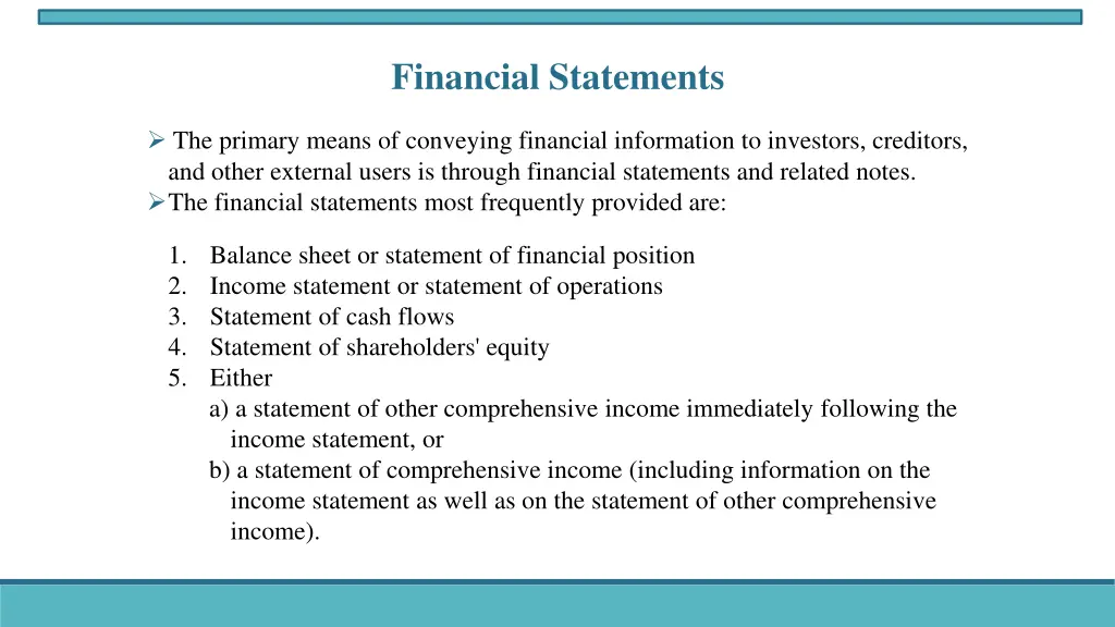 financial statements