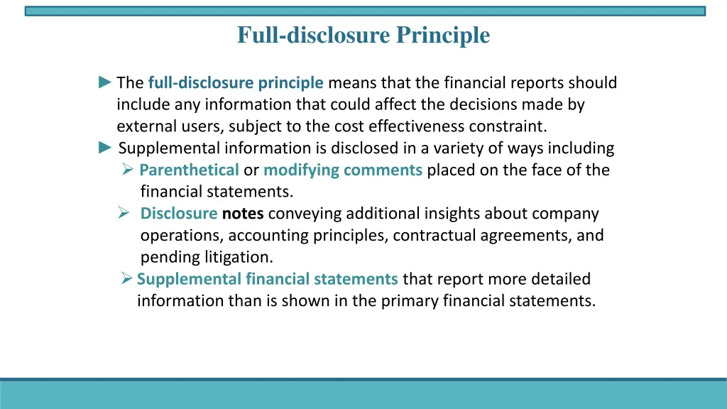 full disclosure principle