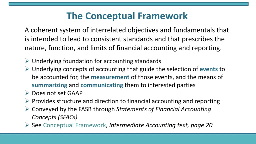 the conceptual framework