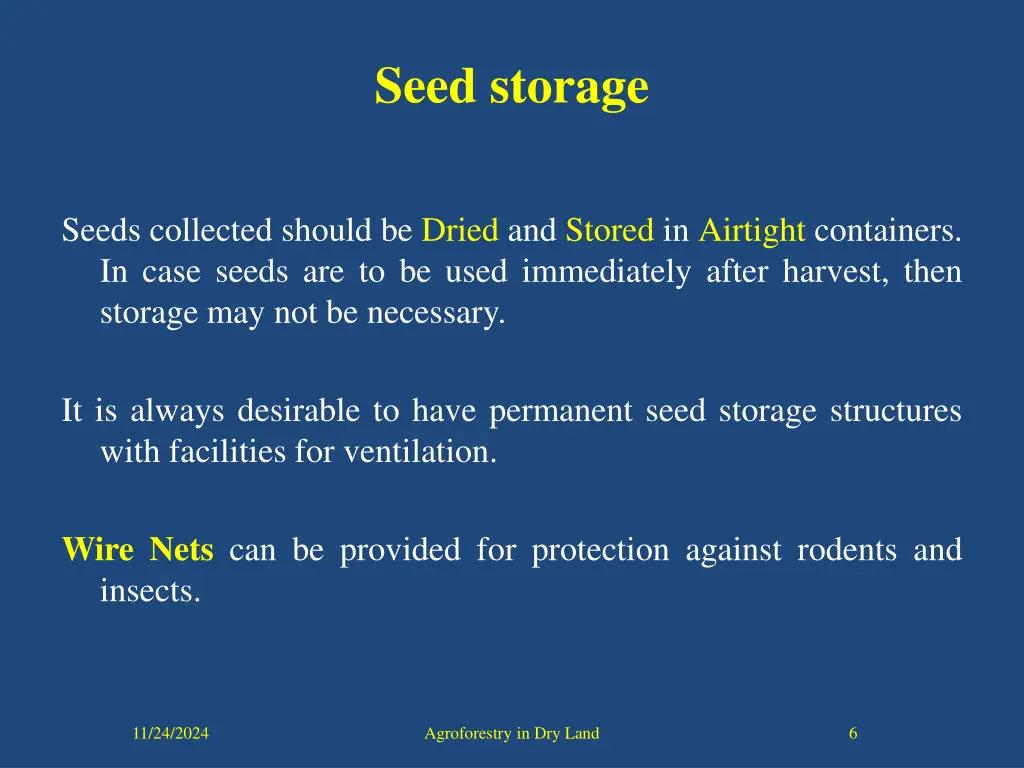 seed storage