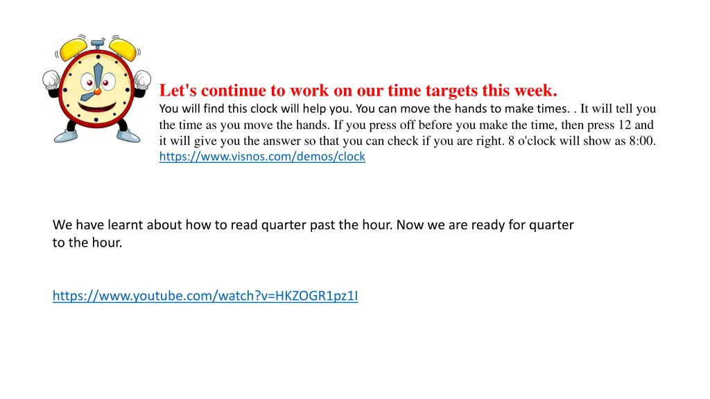 let s continue to work on our time targets this