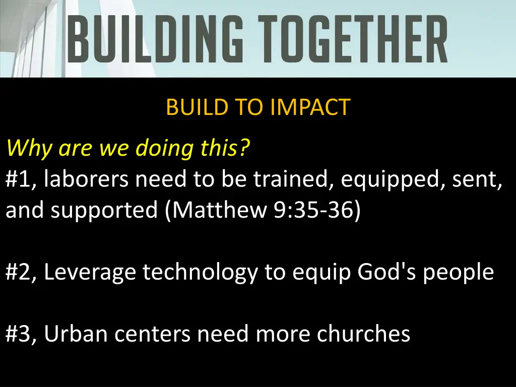 build to impact