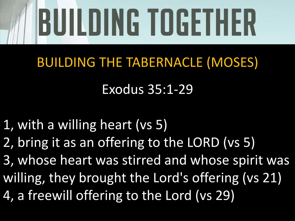 building the tabernacle moses 2