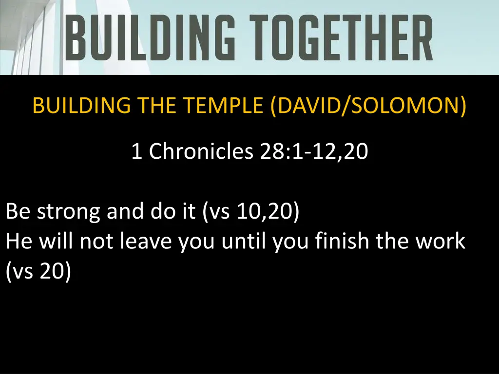 building the temple david solomon 1