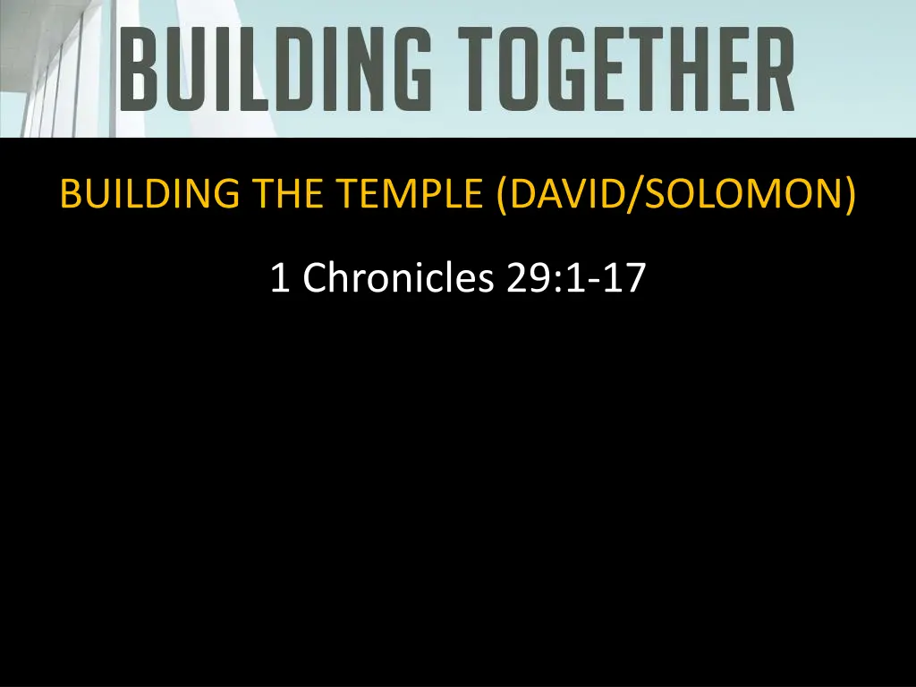 building the temple david solomon 2