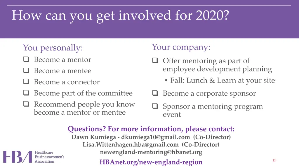 how can you get involved for 2020