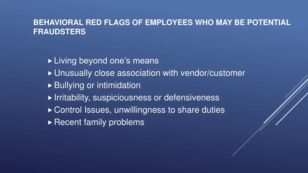 behavioral red flags of employees