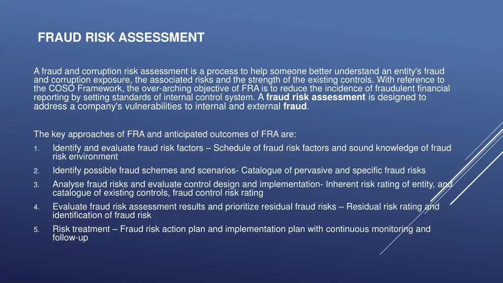 fraud risk assessment
