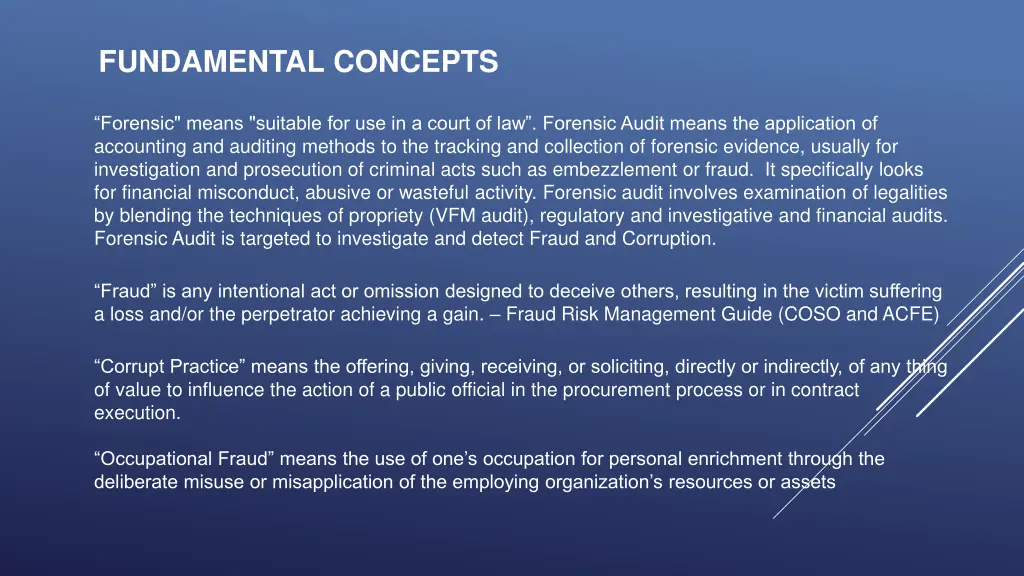 fundamental concepts