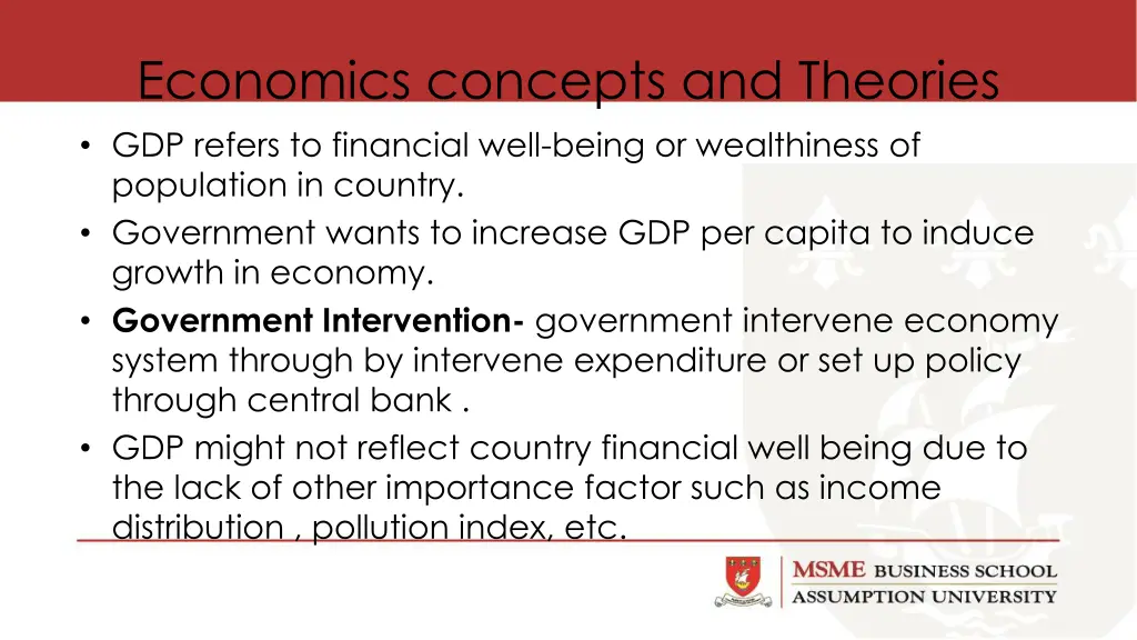 economics concepts and theories gdp refers
