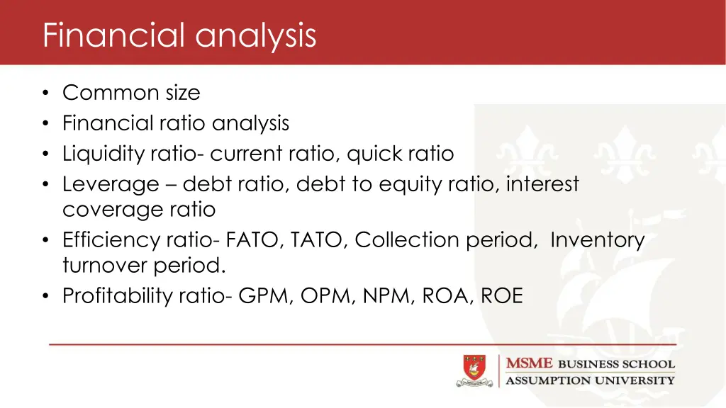 financial analysis