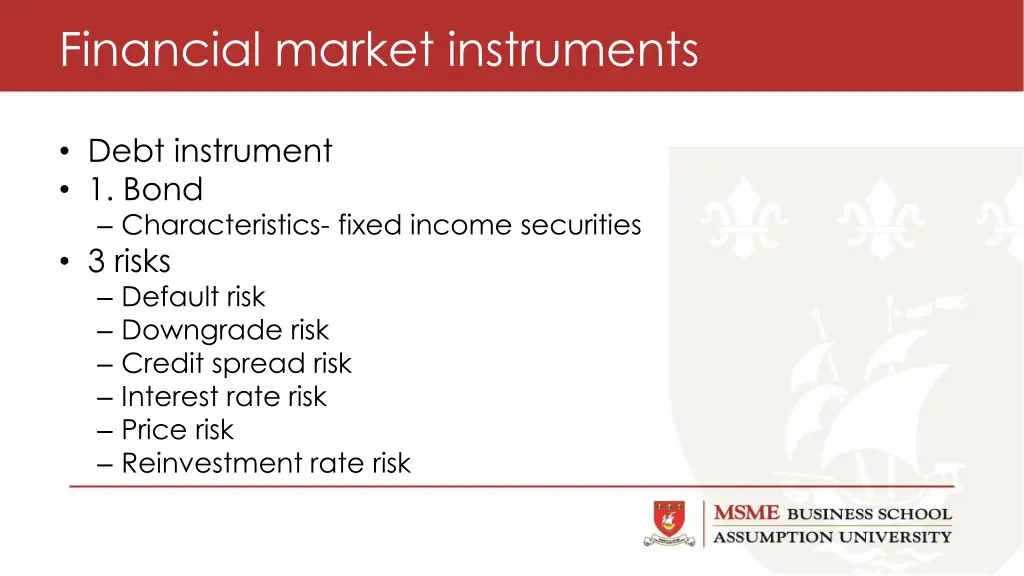 financial market instruments 1