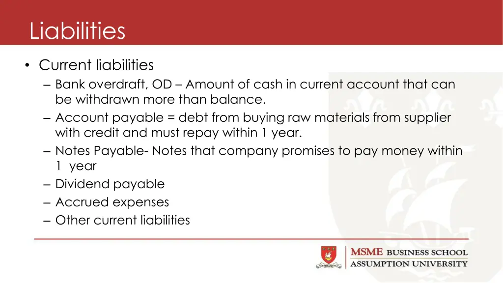 liabilities