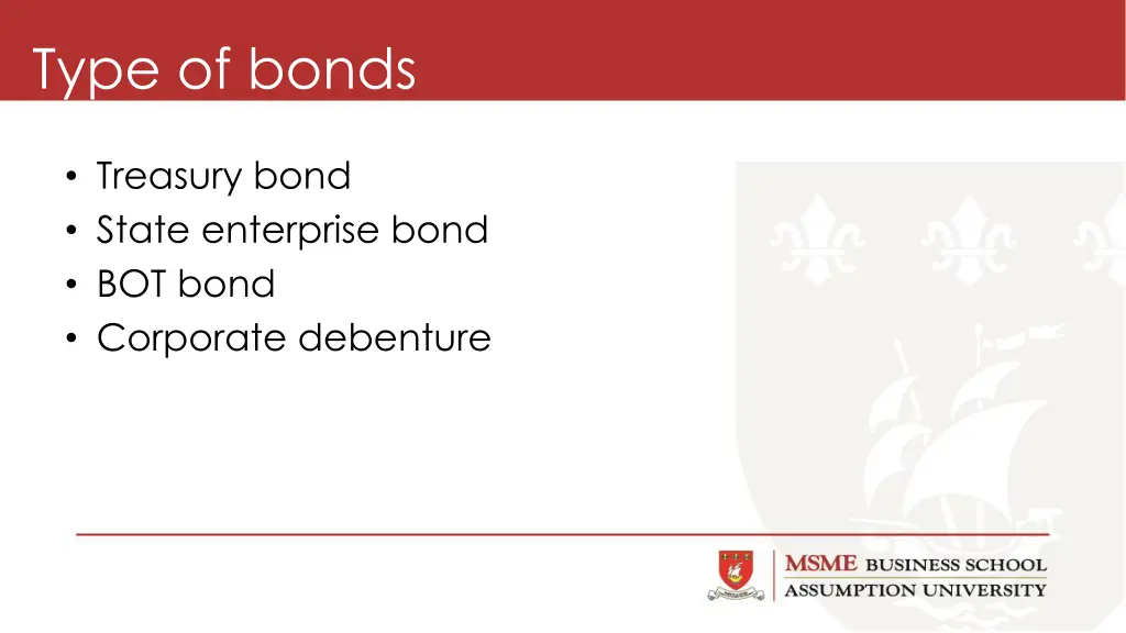 type of bonds