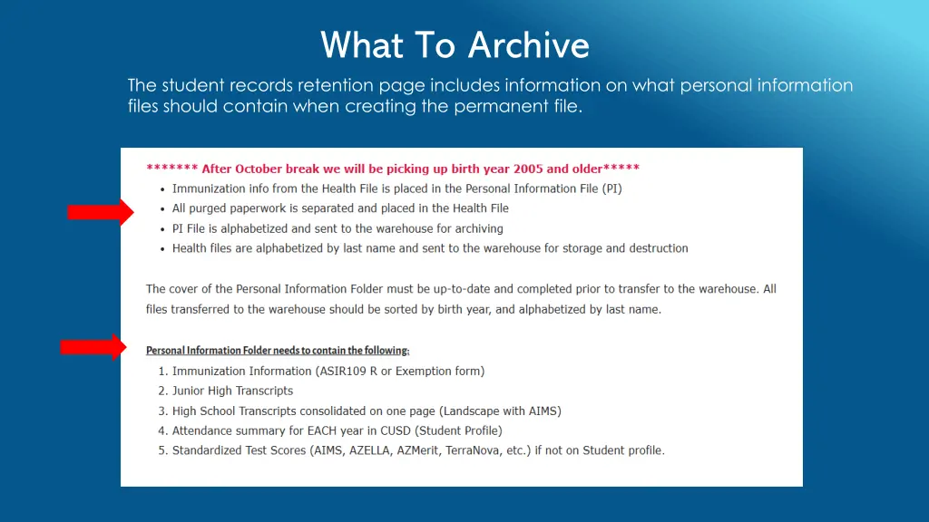 what to archive 1