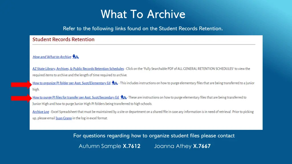 what to archive