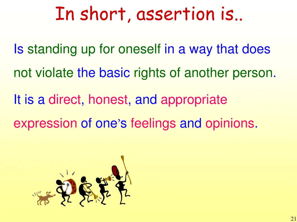 in short assertion is