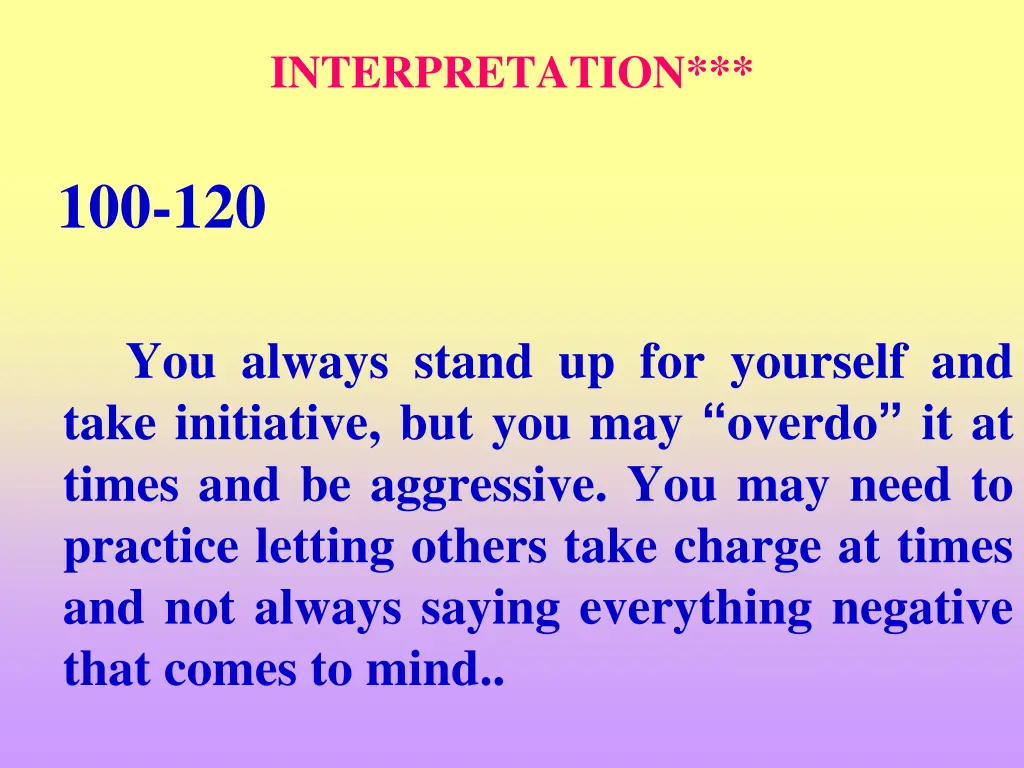 interpretation