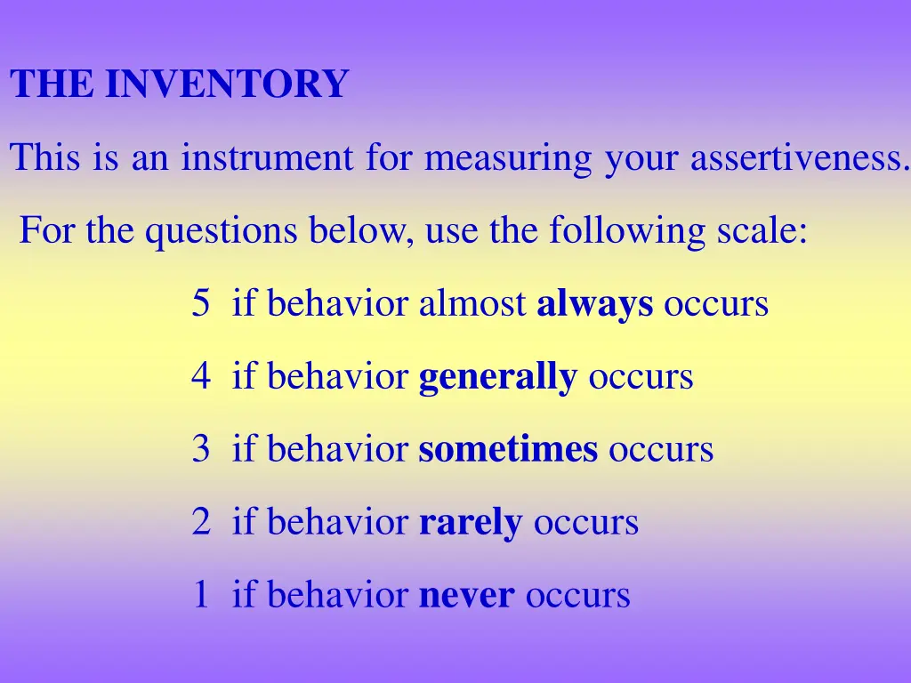 the inventory
