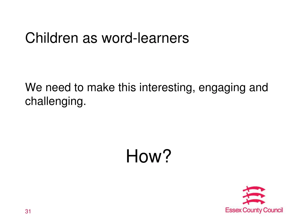 children as word learners