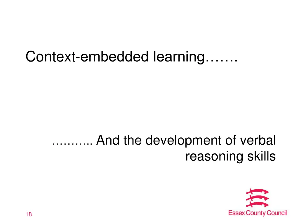 context embedded learning