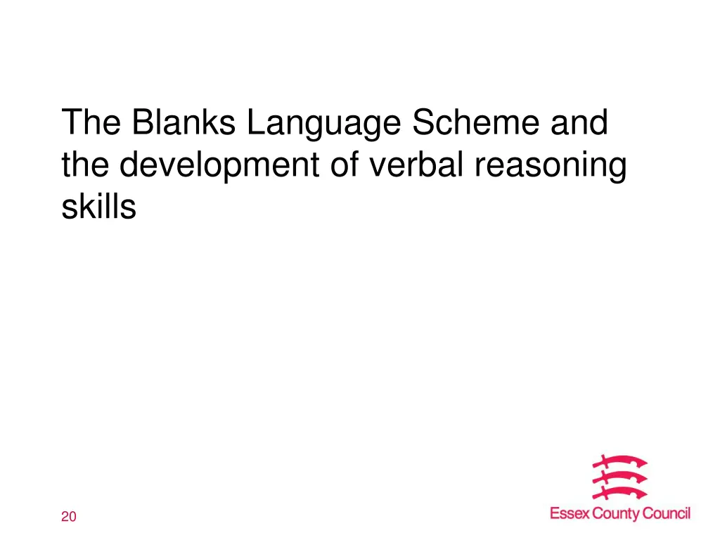 the blanks language scheme and the development