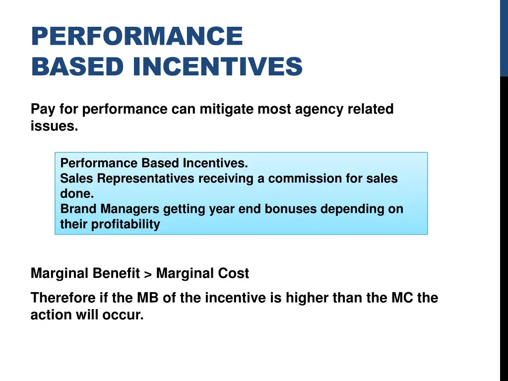 performance based incentives