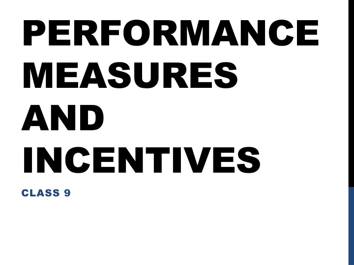 performance measures and incentives class 9