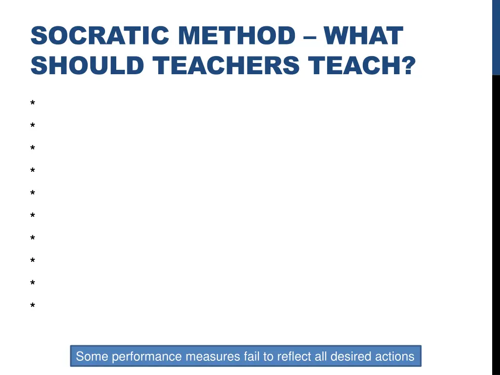 socratic method what should teachers teach