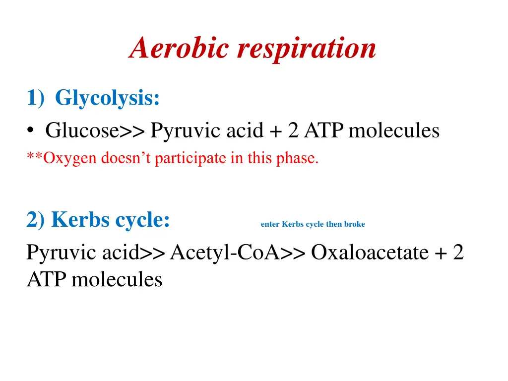 aerobic respiration 1