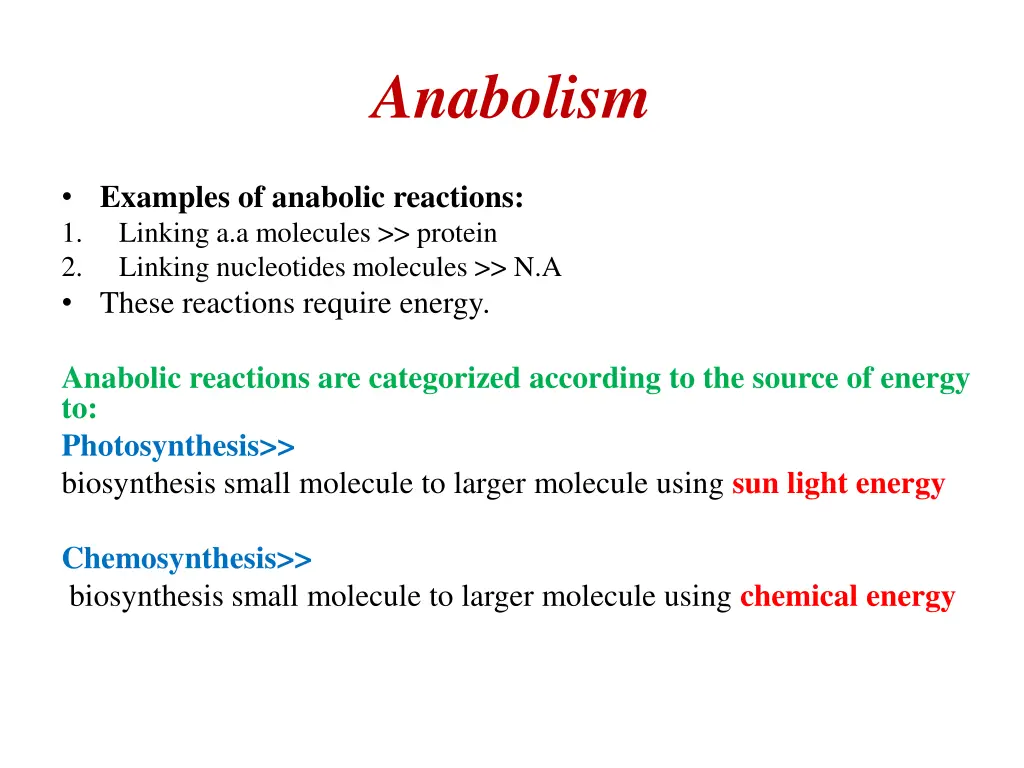 anabolism