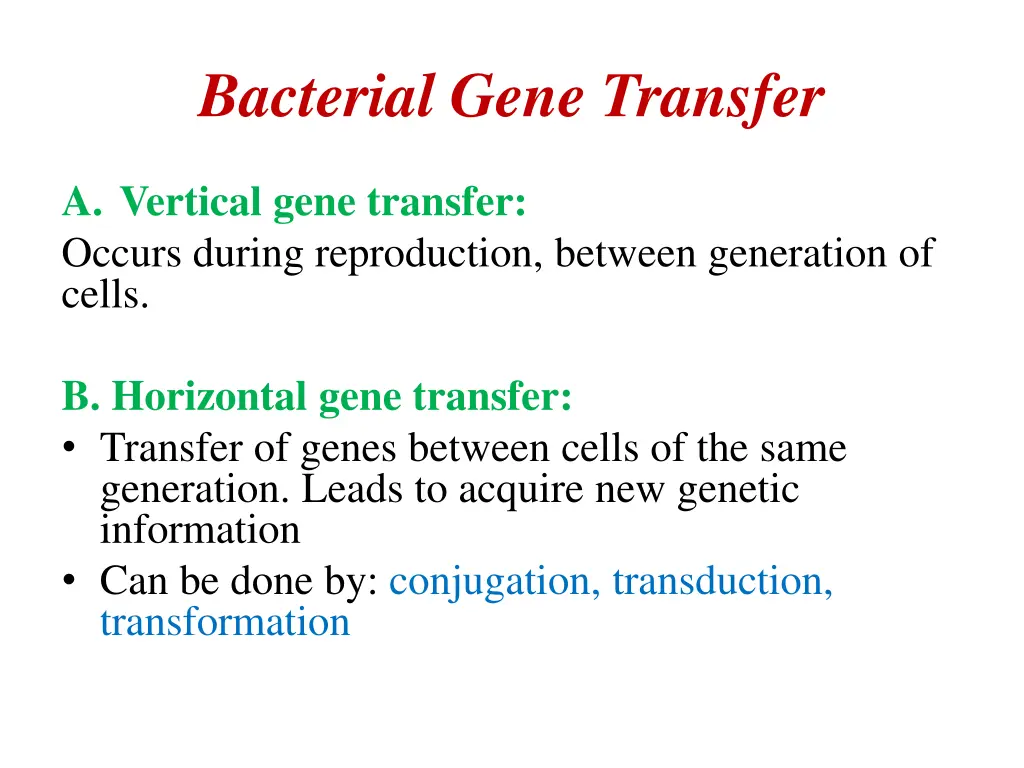 bacterial gene transfer