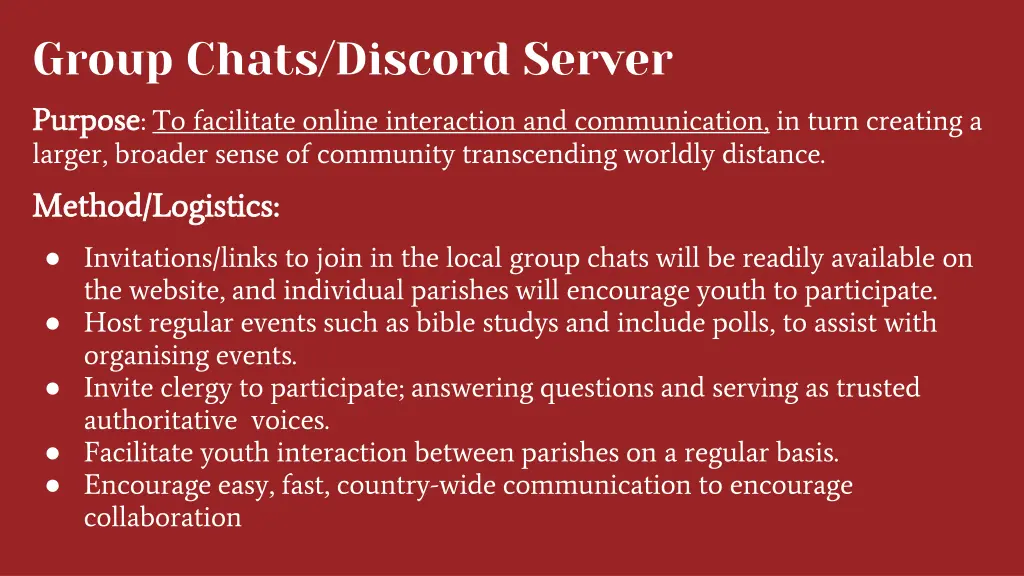 group chats discord server purpose purpose