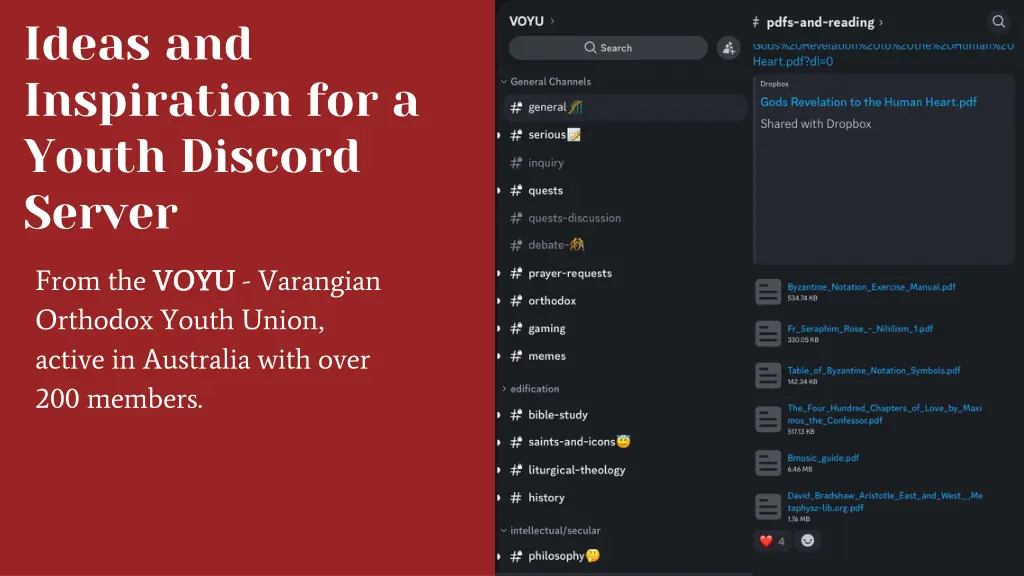 ideas and inspiration for a youth discord server