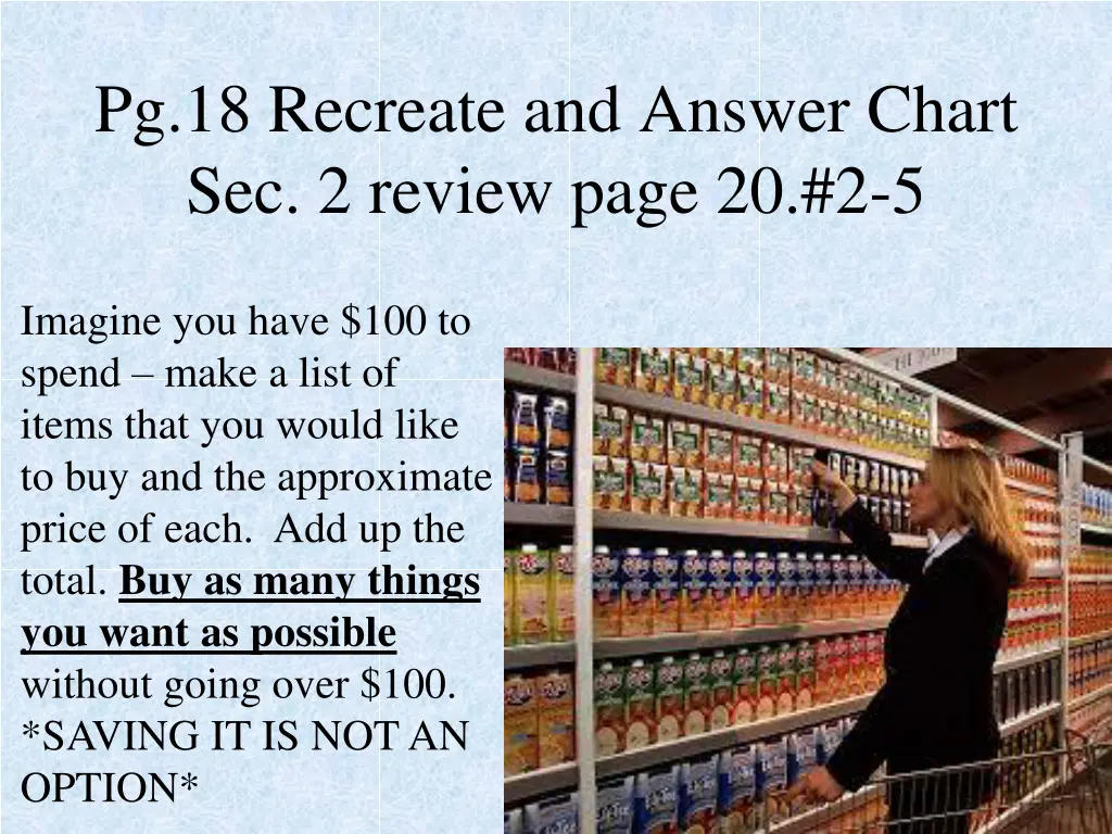 pg 18 recreate and answer chart sec 2 review page