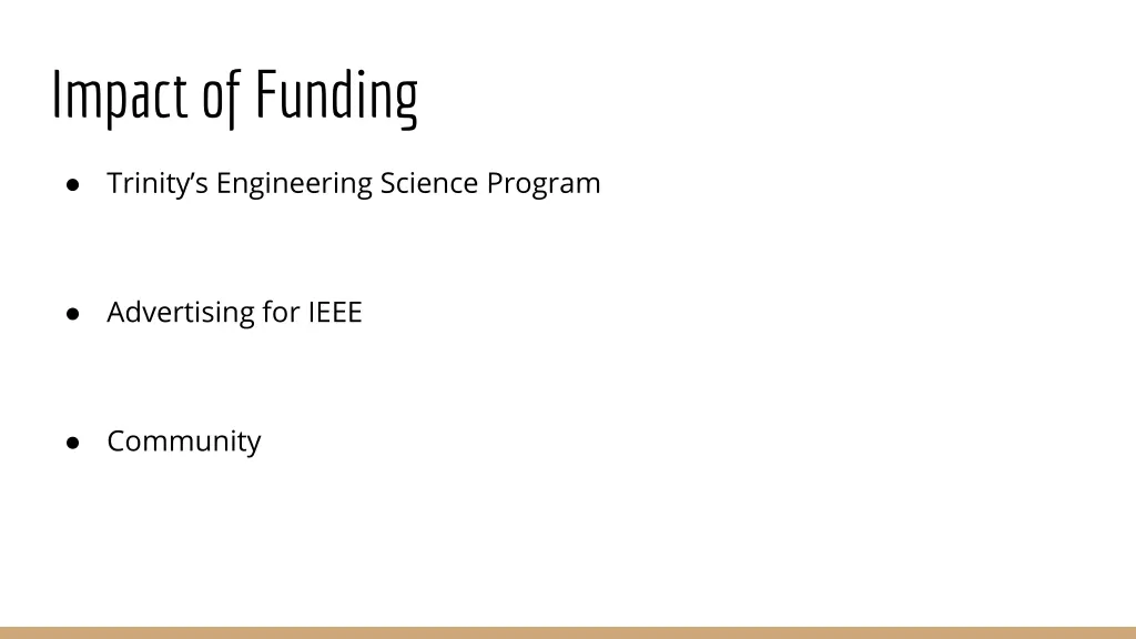 impact of funding