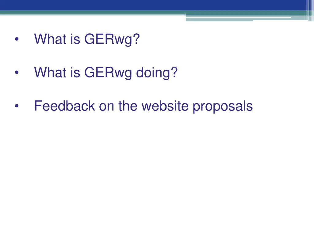 what is gerwg