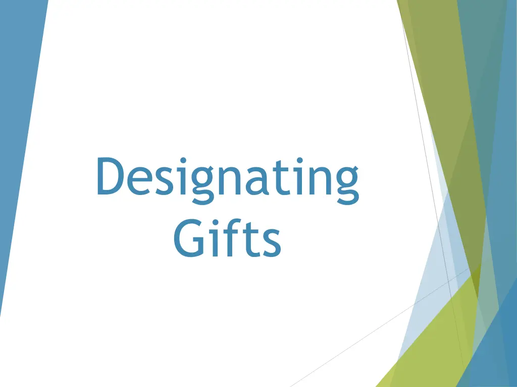 designating gifts