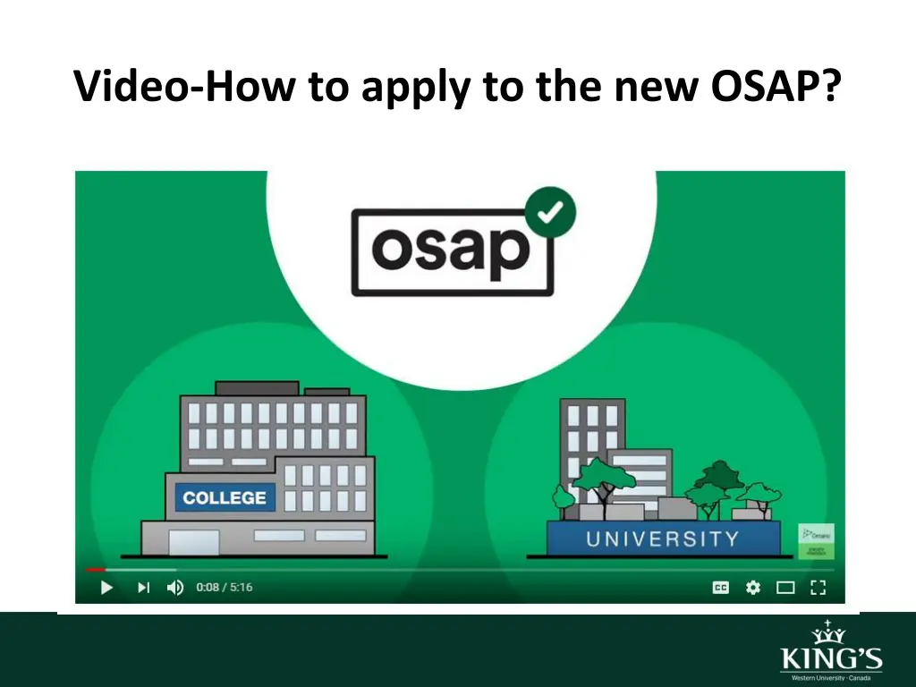 video how to apply to the new osap